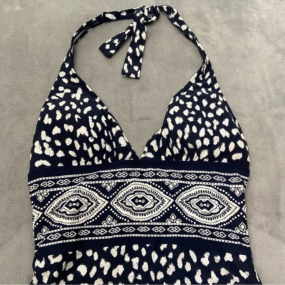 New! Michael Kors bandana pattern print halter one piece swimsuit 21838 - Picture 7 of 11